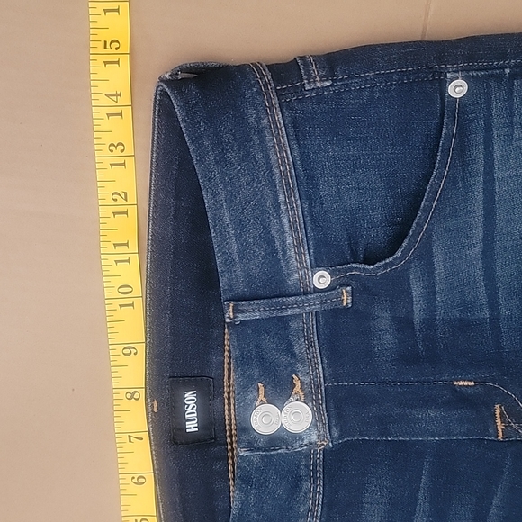 Hudson Jeans Collin Skinny NWOT Size 27 Waist Stretch Los Angeles  Dark Rinse - Picture 10 of 14
